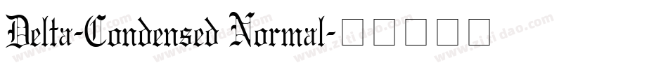 Delta-Condensed Normal字体转换